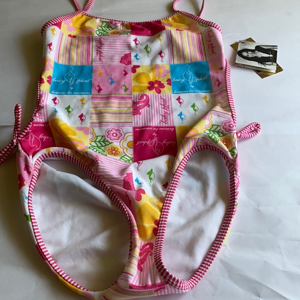 NWT baby phat One Piece Logo Swimsuit sz 12